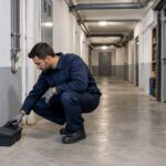 Επαγγελματικός έλεγχος για ποντίκια σε υπόγειο πολυκατοικίας